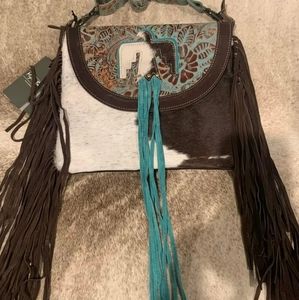 Myra Thunderbird cowhide purse